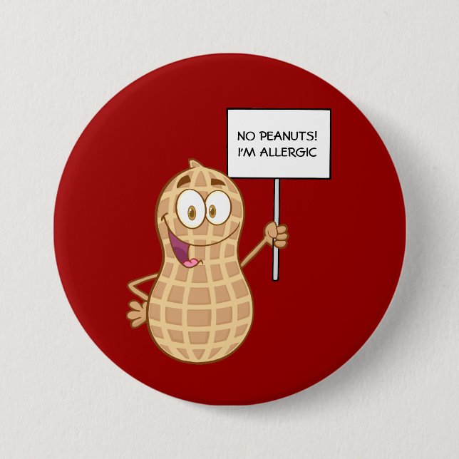 Peanut Allergy (customizable) Button (Front)