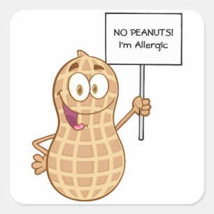 Peanut Allergy (customizable) Sticker