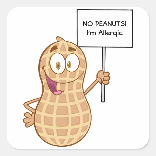 Peanut Allergy (customizable) Sticker (Front)