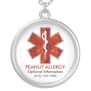 Peanut Allergy Medical   Necklace