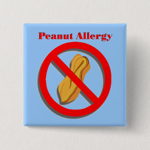 Peanut Allergy Pin in Blue
