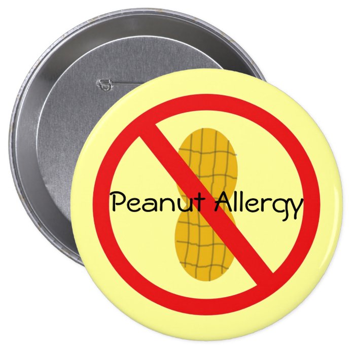 Peanut Allergy Pin in yellow