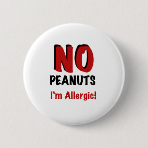 Peanut Allergy Pinback Button