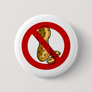 Peanut allergy pinback button