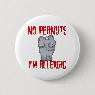 Peanut Allergy Pinback Button
