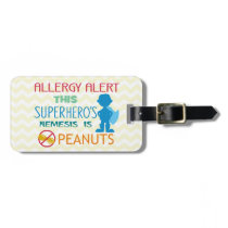 Peanut Allergy Superhero Alert Tag for Medical Kit