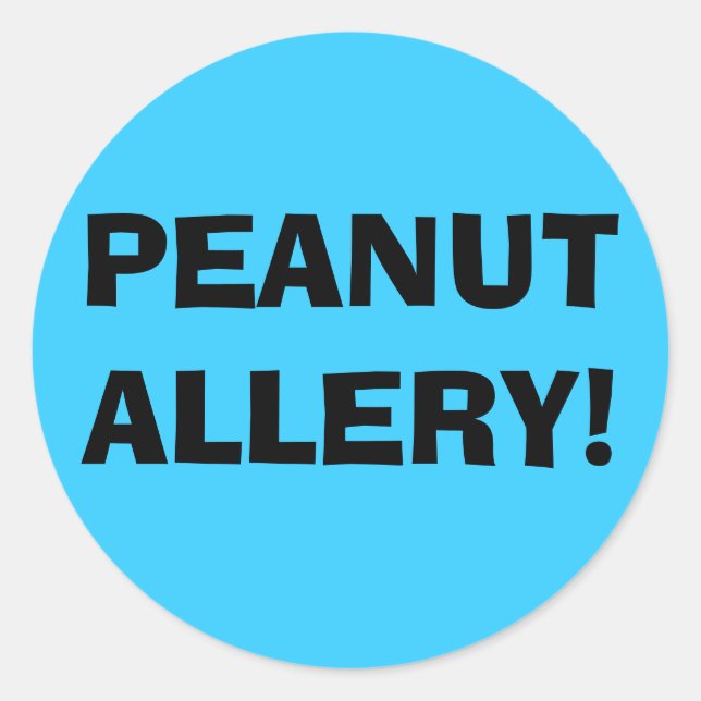 PEANUT ALLERY! CLASSIC ROUND STICKER (Front)