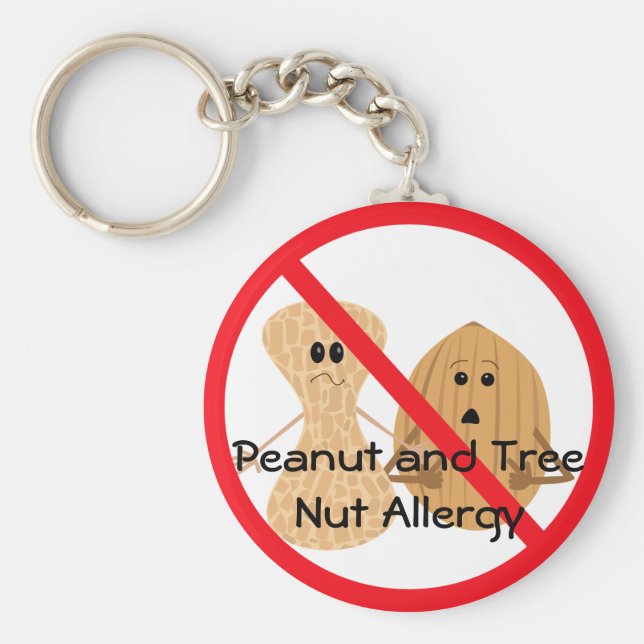 Peanut and Tree Nut Allergy Keychain (Front)