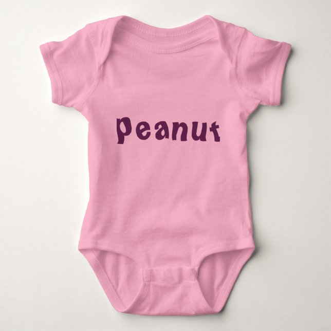 Peanut baby girl or boy Outfit. Bodysuit (Front)
