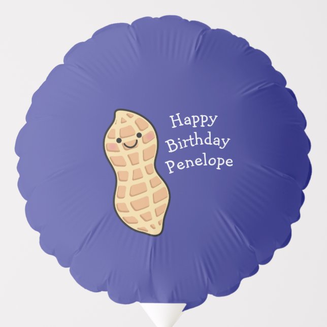 Peanut Birthday Party Kids Cute Nut Cartoon Balloon (Front)