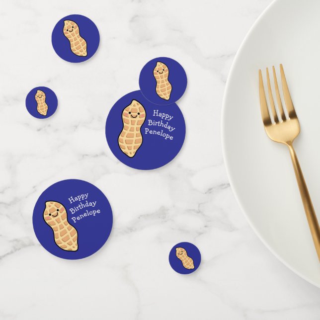 Peanut Birthday Party Kids Cute Nut Cartoon Confetti (Group)