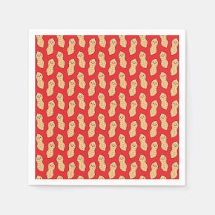 Peanut Birthday Party Kids Cute Nut Cartoon Napkins