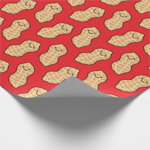 Peanut Birthday Party Kids Cute Nut Cartoon Wrapping Paper