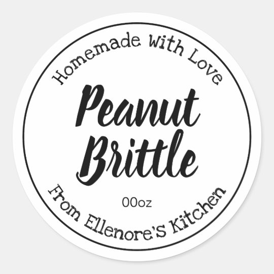 Peanut Brittle Classic Round Sticker