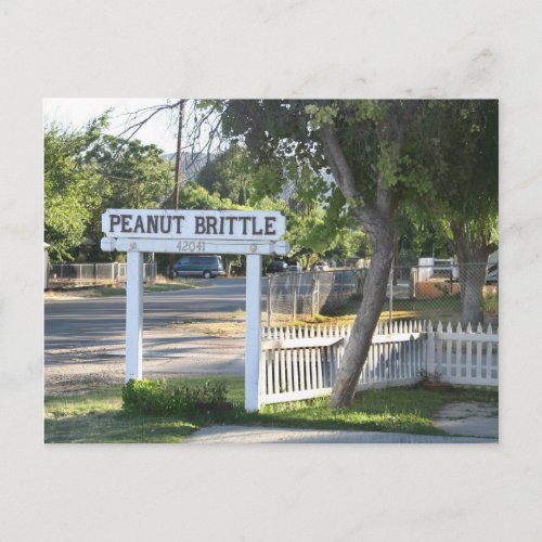 Peanut Brittle Sign in Murrieta CA Postcard