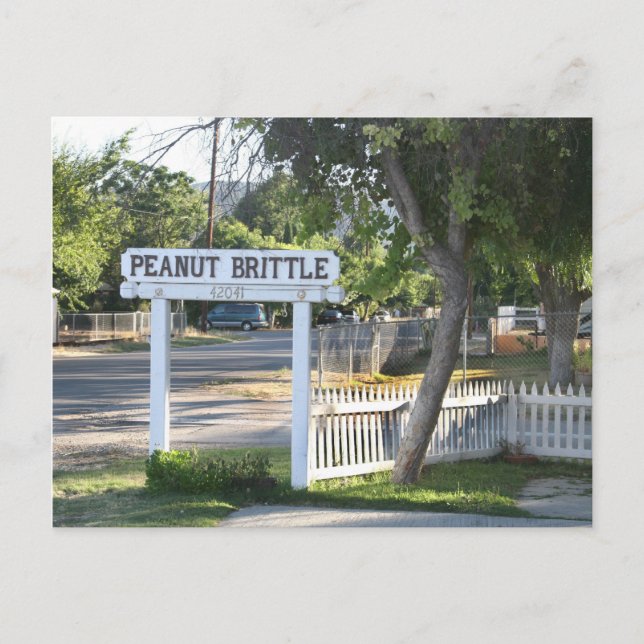 Peanut Brittle Sign in Murrieta, CA Postcard (Front)