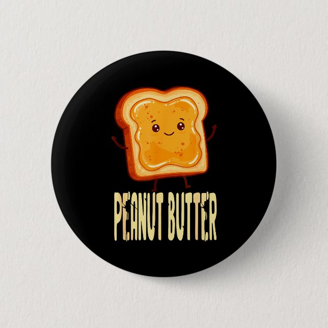 Peanut Butter &amp; Jelly Matching Couple Friends  Button (Front)