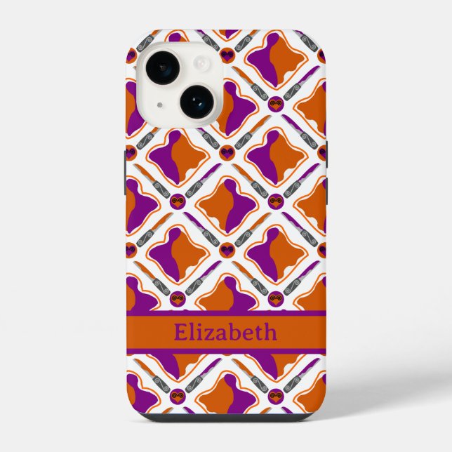 Peanut Butter and Grape Jelly  Pattern Name Iphone Case (Back)