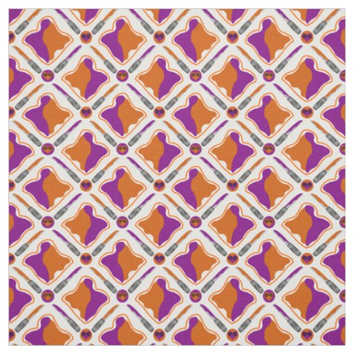 Peanut Butter and Grape Jelly Seamless Pattern Fabric