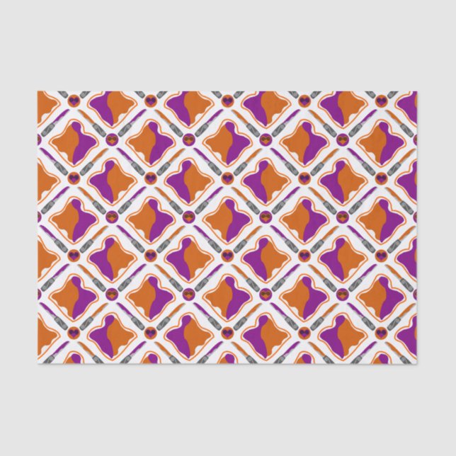 Peanut Butter and Grape Jelly Seamless Pattern Tissue Paper (Front)