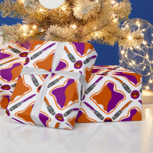 Peanut Butter and Grape Jelly Seamless Pattern Wrapping Paper