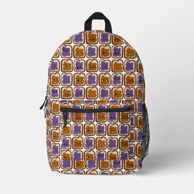 Peanut Butter and Jelly Backpack Book Bag School (Front)