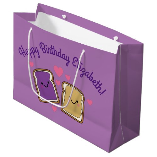 Peanut Butter and Jelly Birthday Party PBJ Large Gift Bag