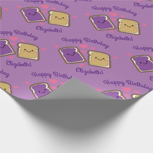 Peanut Butter and Jelly Birthday Party PBJ Wrapping Paper