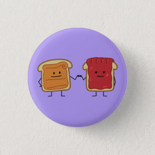 Peanut Butter and Jelly Fist Bump friends toast Button