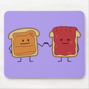 Peanut Butter and Jelly Fist Bump friends toast Mouse Pad