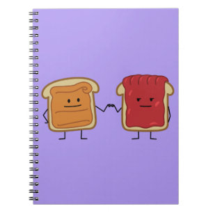 Peanut Butter and Jelly Fist Bump friends toast Notebook