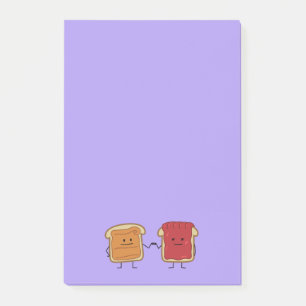 Peanut Butter and Jelly Fist Bump friends toast Post-it Notes
