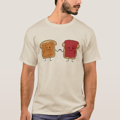 Peanut Butter and Jelly Fist Bump friends toast T_Shirt
