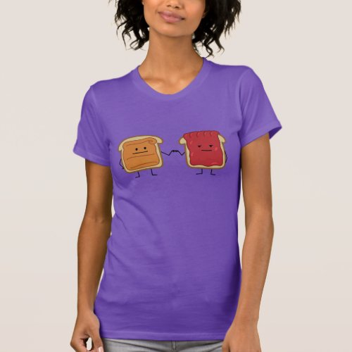 Peanut Butter and Jelly Fist Bump friends toast T_Shirt