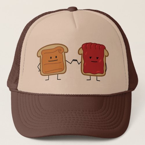 Peanut Butter and Jelly Fist Bump friends toast Trucker Hat