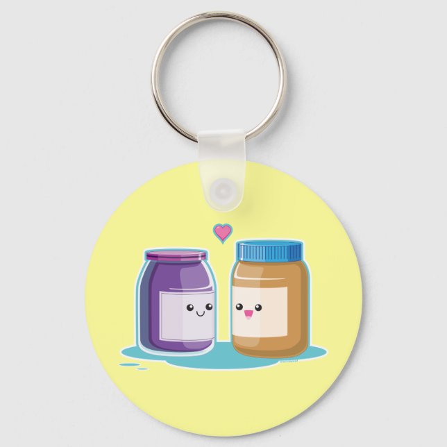 Peanut Butter and Jelly Keychain (Front)