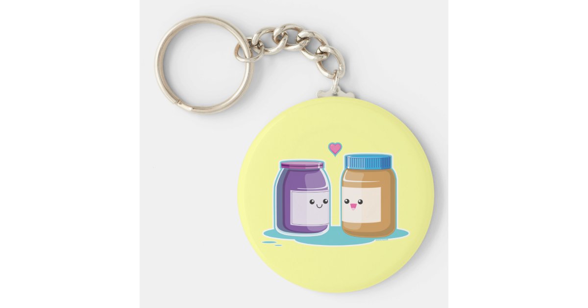 Peanut Butter and Jelly Keychain Zazzle