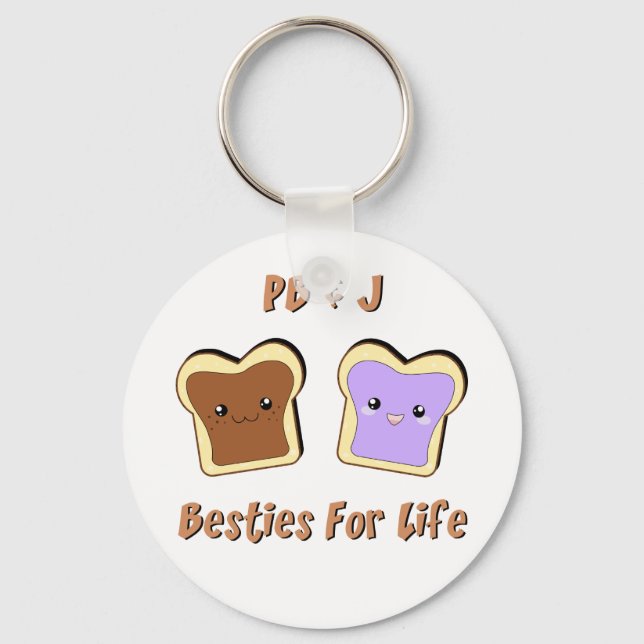 Peanut Butter and Jelly Keychain (Front)
