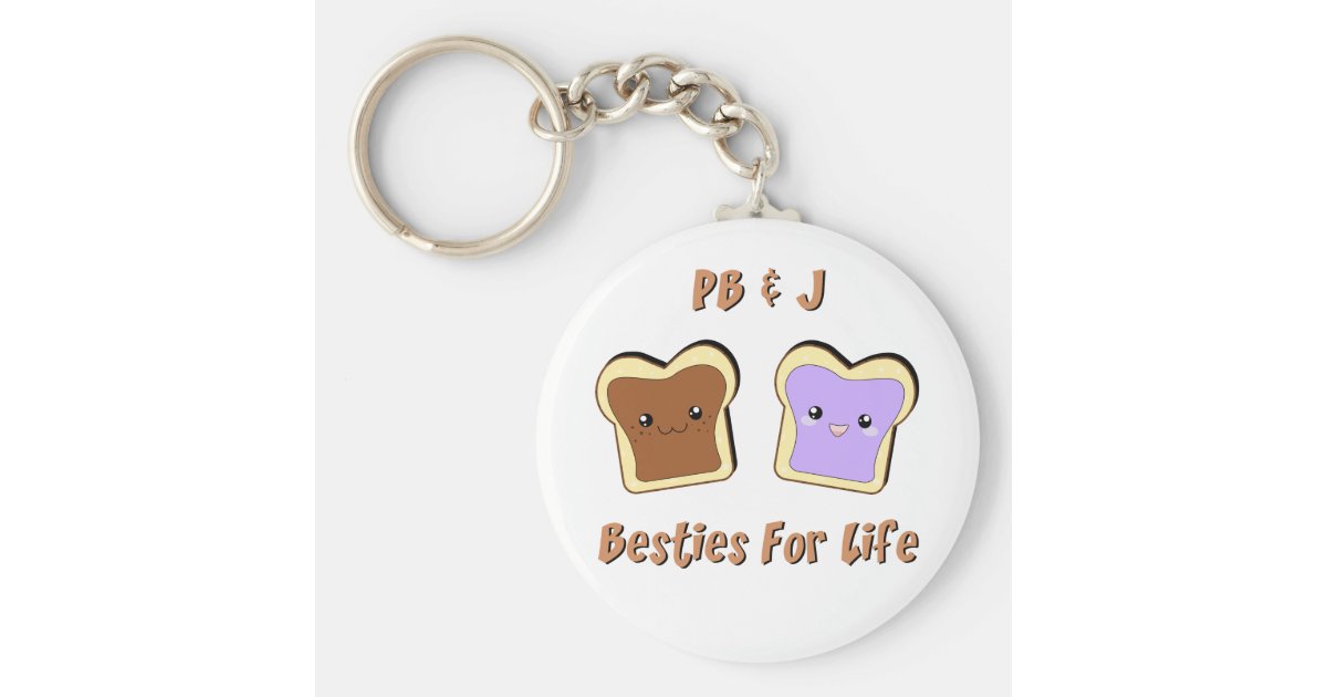 Peanut Butter and Jelly Keychain Zazzle