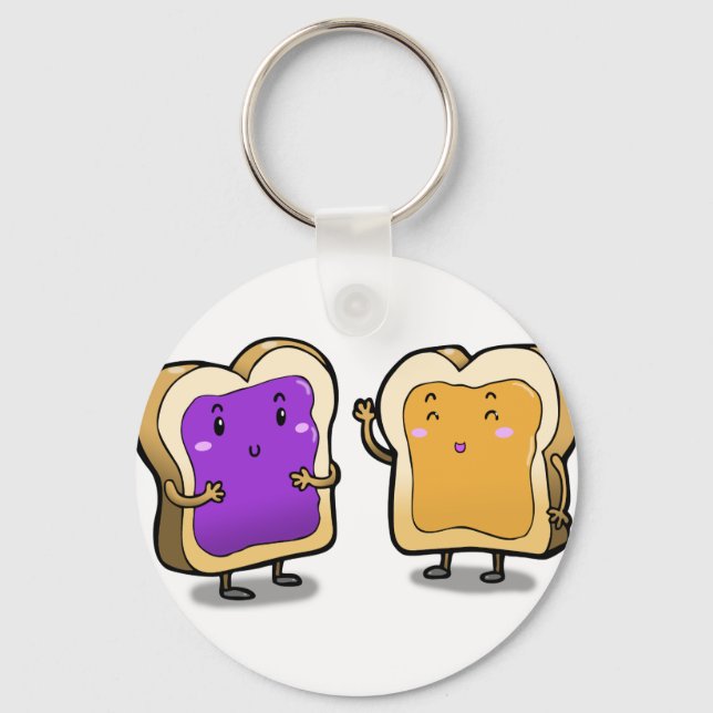 Peanut Butter and Jelly Keychain (Front)