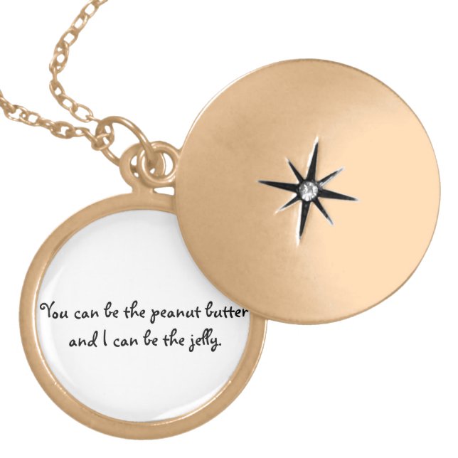 Peanut Butter and Jelly Locket Necklace (Front)