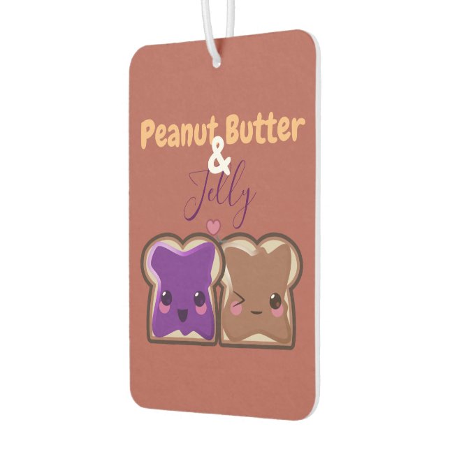 Peanut Butter and Jelly Love Car Air Freshener (Left)
