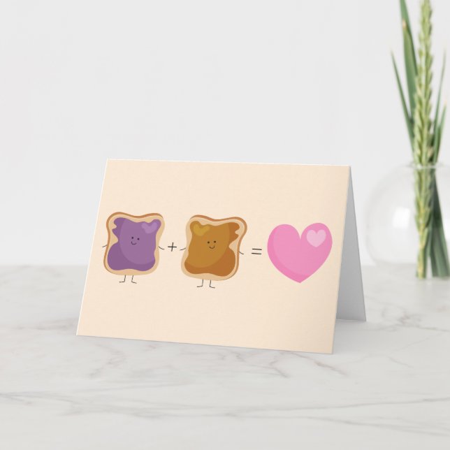 Peanut Butter and Jelly Love Card (Front)