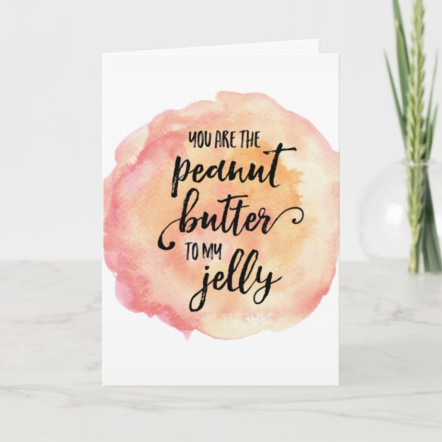 Peanut butter and jelly love greeting card (Front)