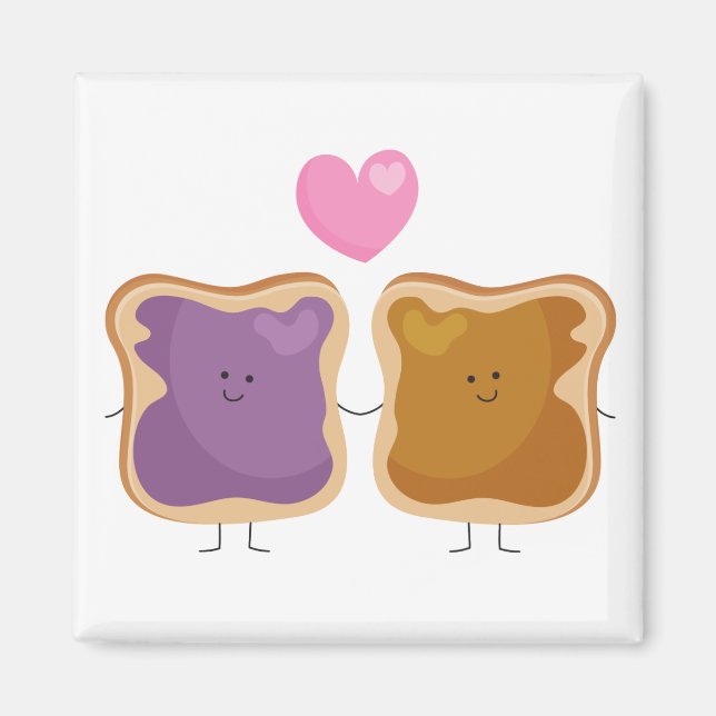Peanut Butter and Jelly Love Magnet (Front)
