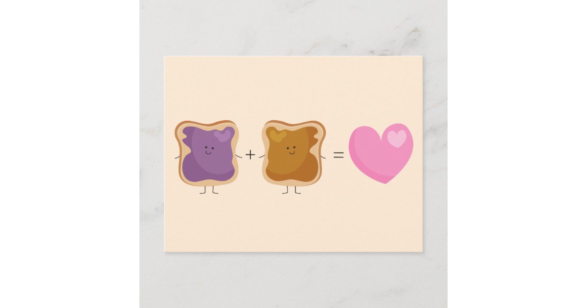 Peanut Butter And Jelly Love Postcards Zazzle