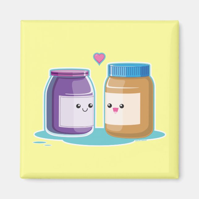 Peanut Butter and Jelly Magnet (Front)