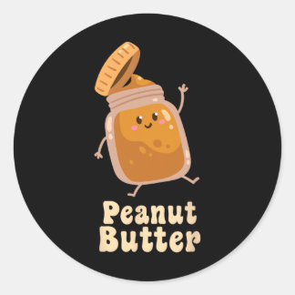 Peanut Butter and Jelly Matching Couple Halloween Classic Round Sticker
