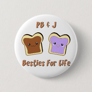 Peanut Butter and Jelly Pinback Button