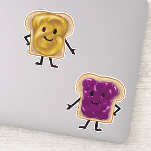 Peanut Butter and Jelly Sandwich Buddies Sticker